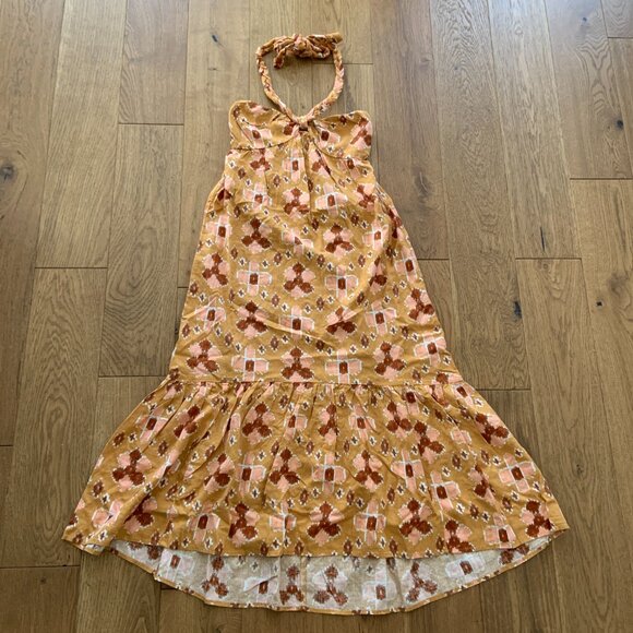 Women's Aerie Halter Strapless Maxi Linen Blend Sundress Boho Beachy Size S - Picture 7 of 13